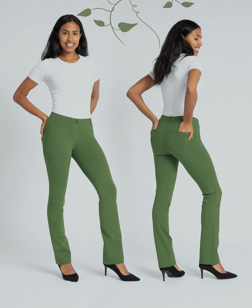 Straight-Leg, Two-Pocket Dress Pant Yoga Pants (Ivy League)