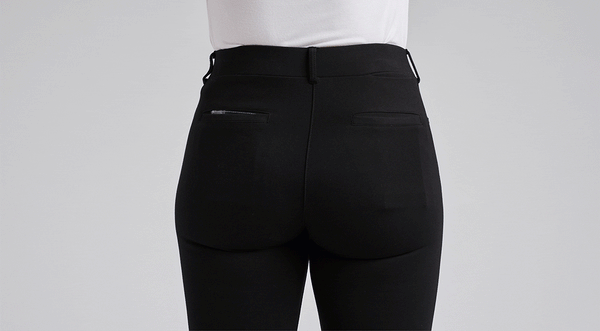 Betabrand Women's Black Two Pocket Dress Pants Yoga Pants Size Small Petite  Style W 1429 Straight 