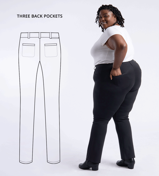 Betabrand Straight-Leg 7-Pocket Dress Pant Yoga Pants Black Size Medium  Petite - $50 - From Bryan